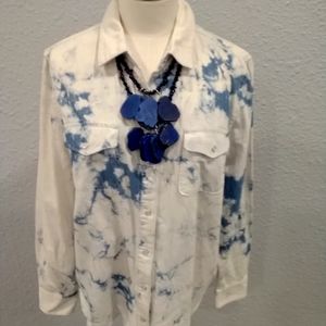 🔥Host pic🔥Tommy Hilfiger acid wash denim shirt